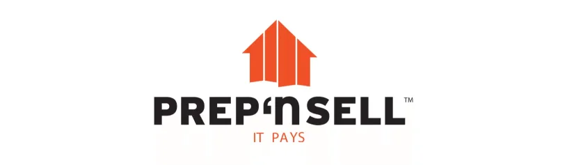 Prep’n Sell logo with black text, orange roof icon, and tagline It Pays.