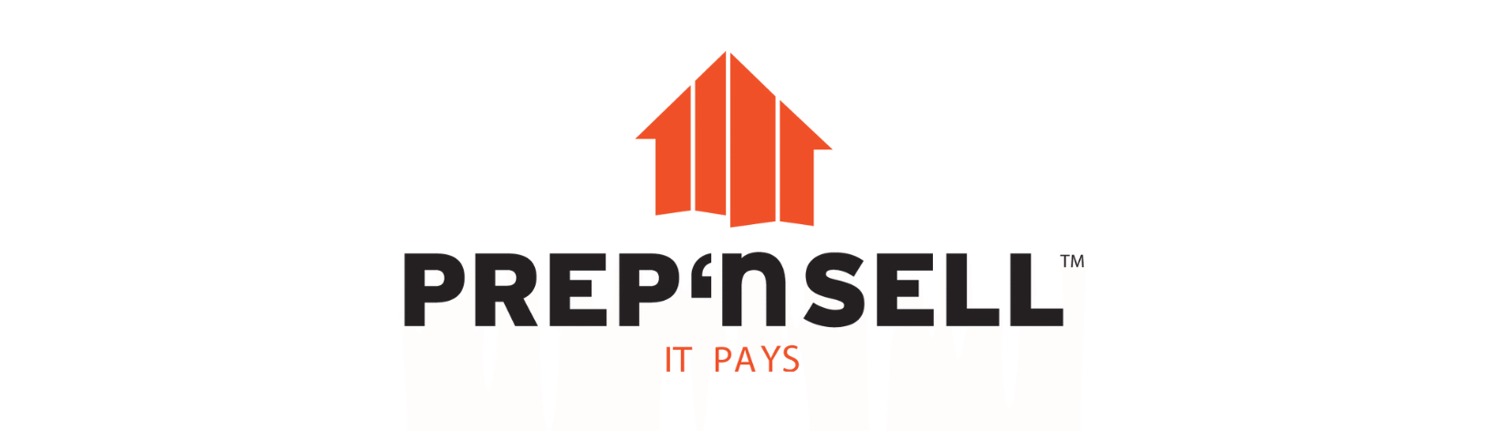 Prep’n Sell logo – black text with orange roof icon and tagline It Pays