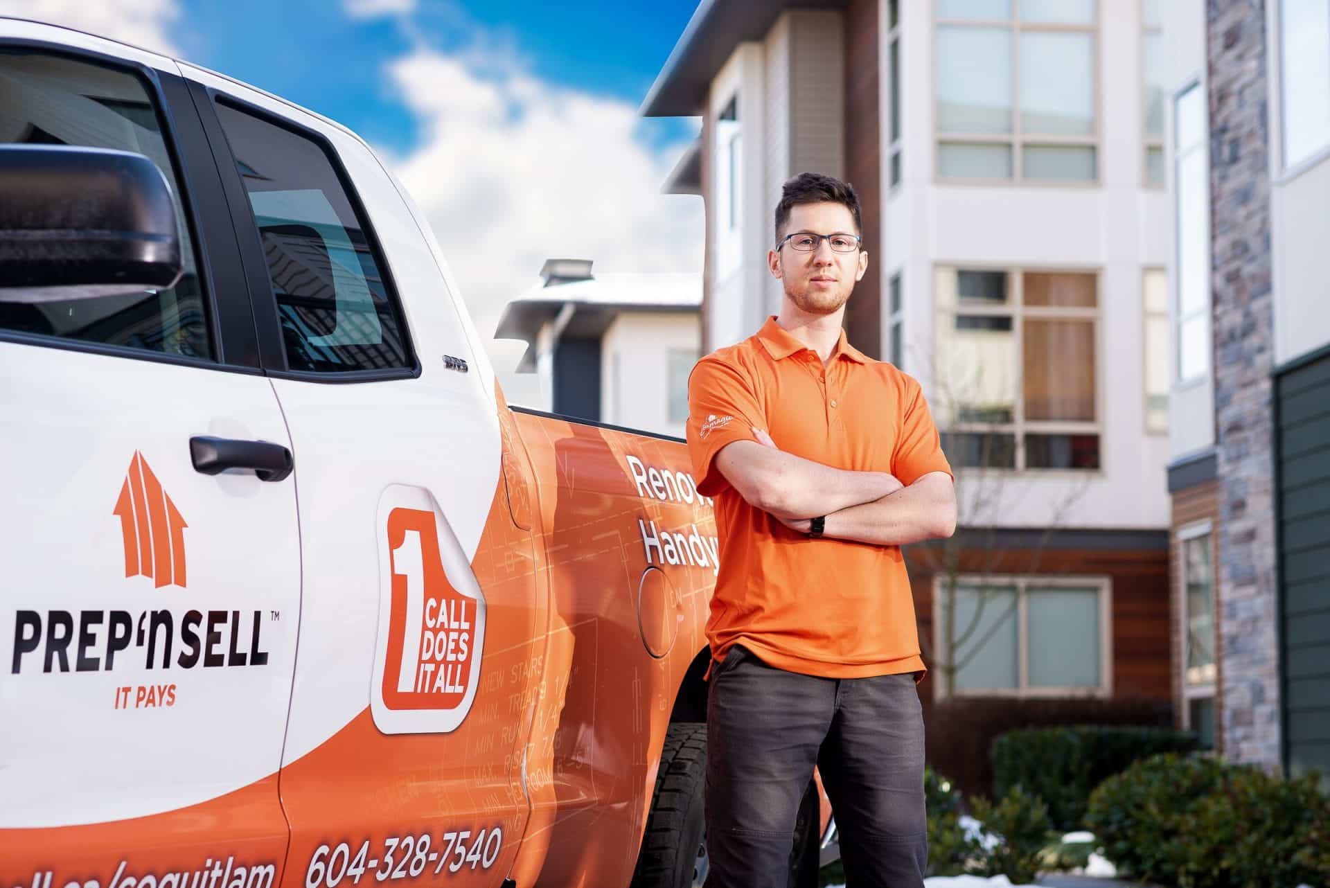 Prep’n Sell Alberta home renovation franchise truck and team member