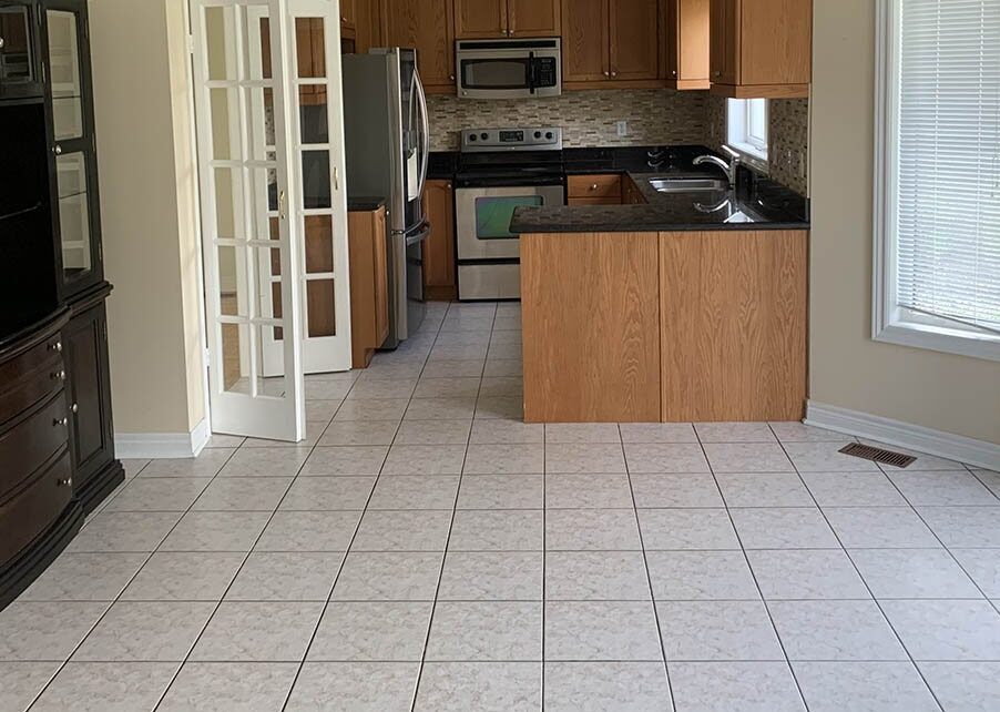 Fraser Valley hardwood floor before refinishing