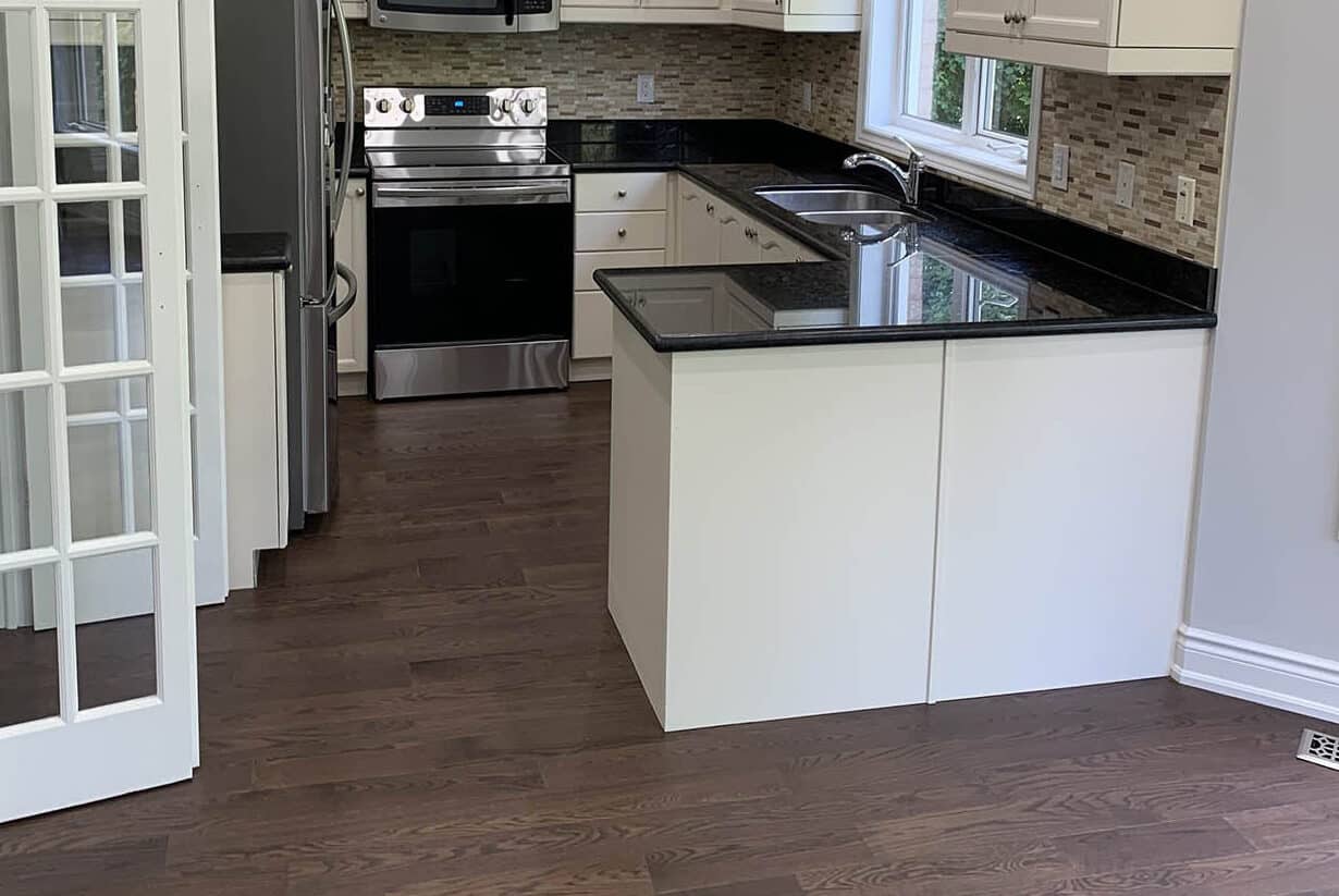Completed vinyl plank installation in Abbotsford