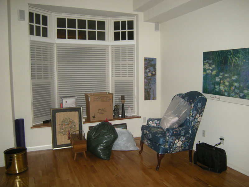 Living room before staging