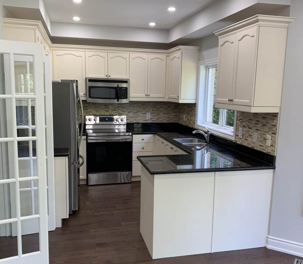Bright, modern galley – after