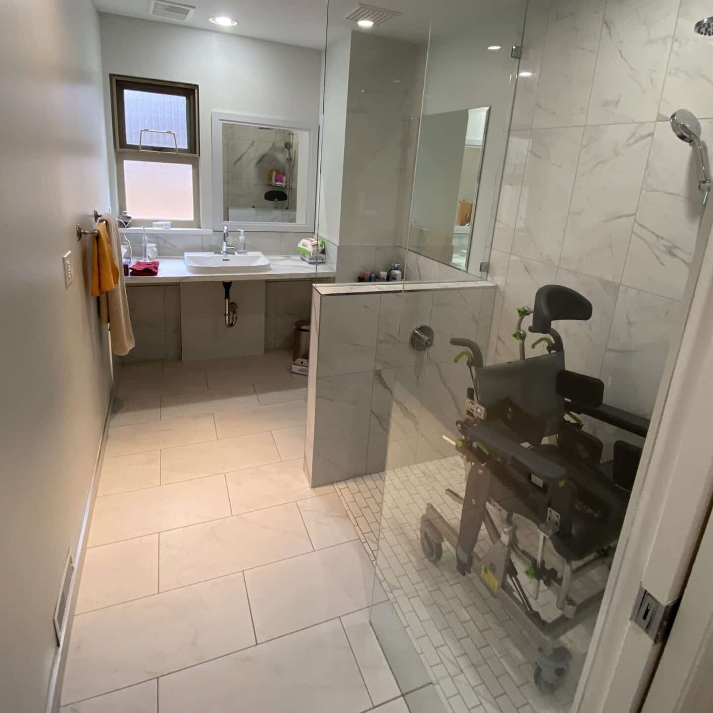 Barrier-free bathroom remodel