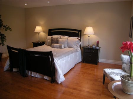 Staged bedroom Mississauga South