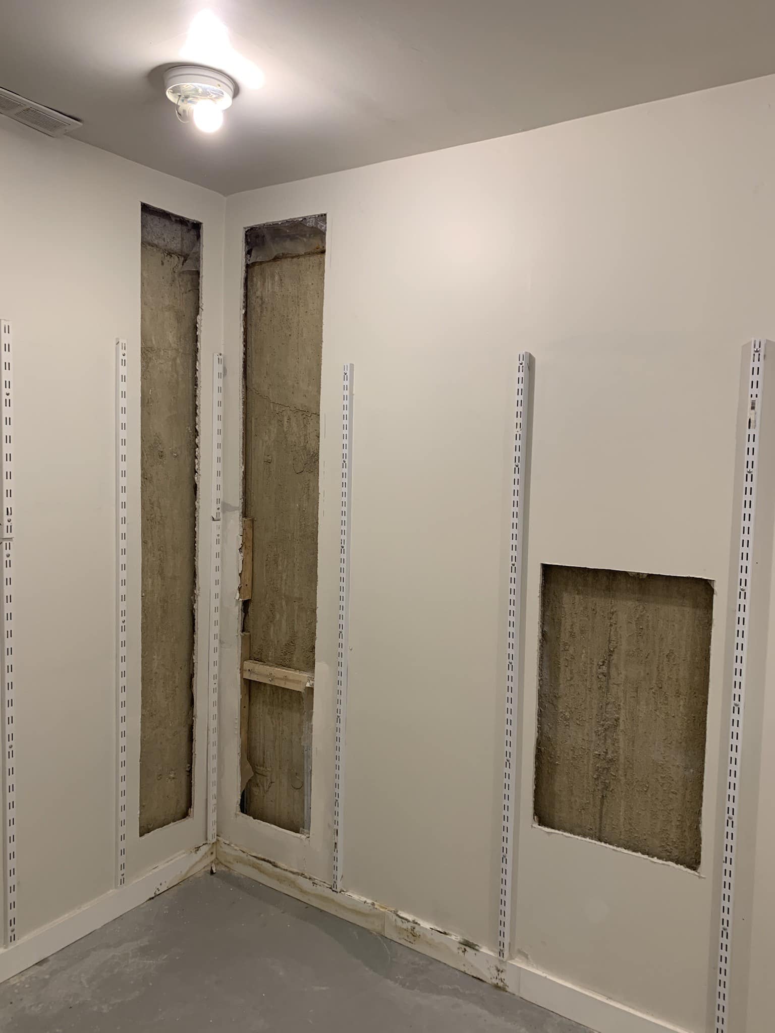 Prep and layout for shelving system