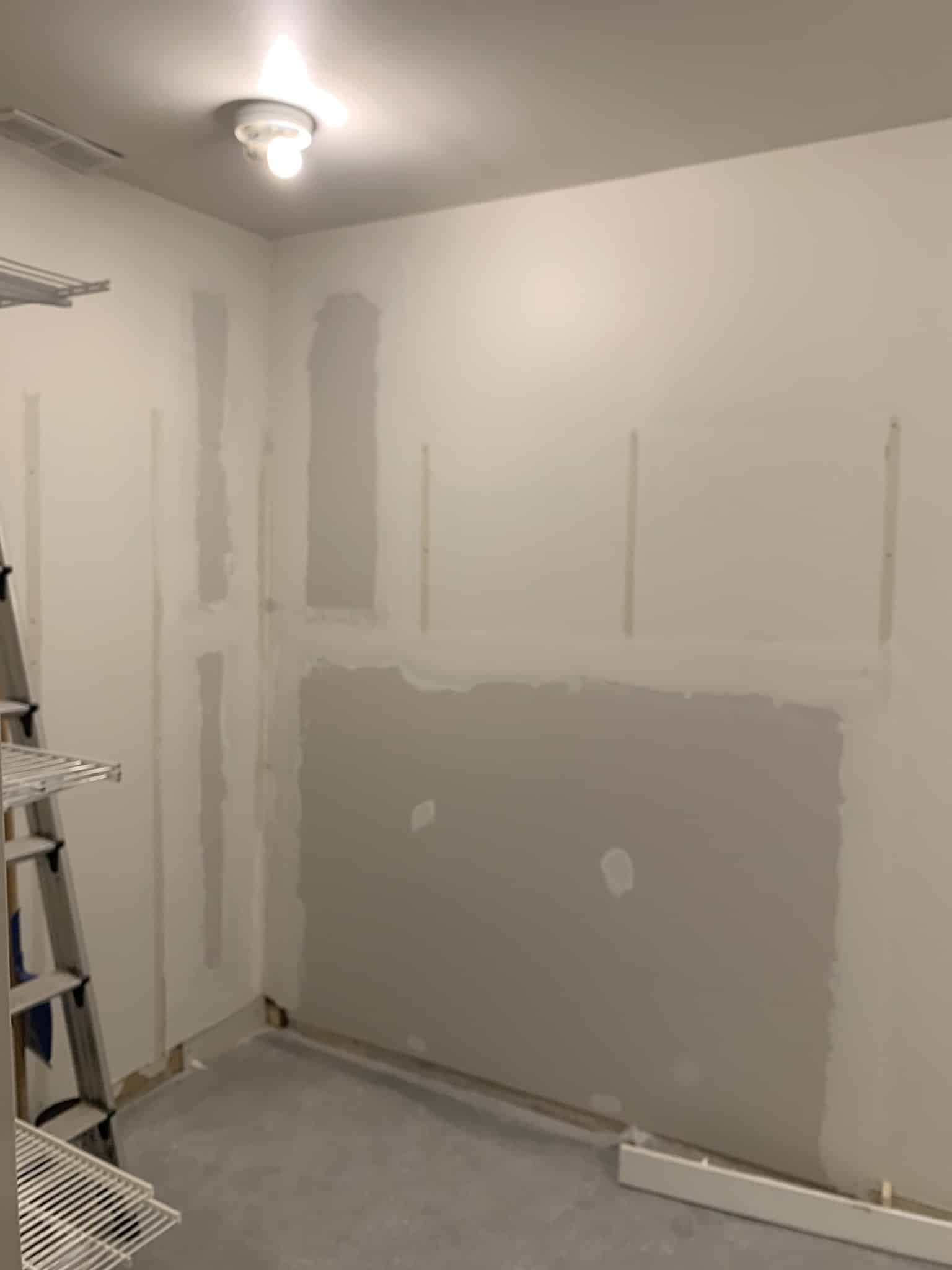 Storage room repair progress Coquitlam