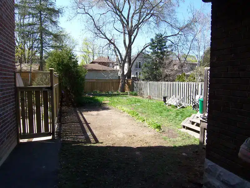 Backyard shed removal – after photo in Etobicoke