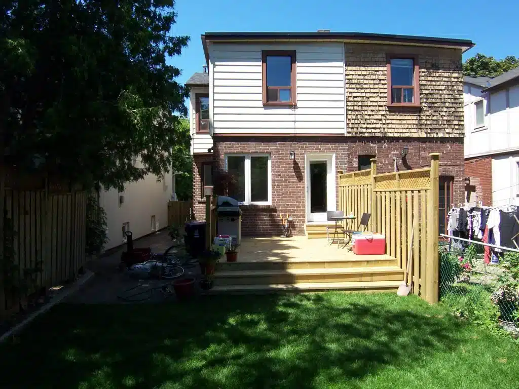 After: clean, bright deck finish — Caledon